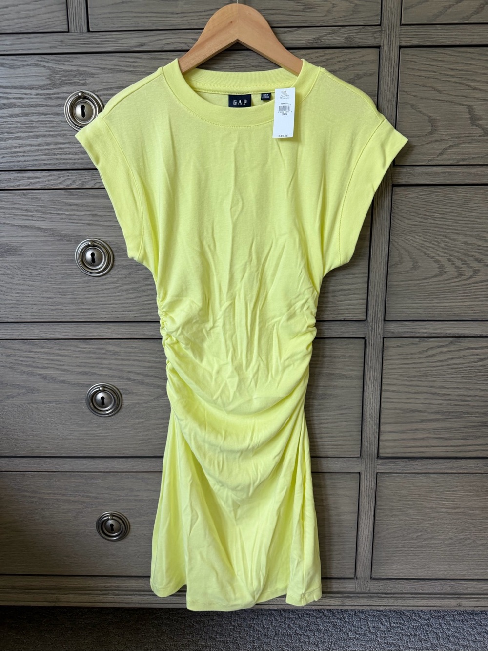 GAP Neon Yellow Crewneck T-Shirt Dress NWT